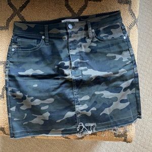 Tinsel Camouflage Mini Skirt
